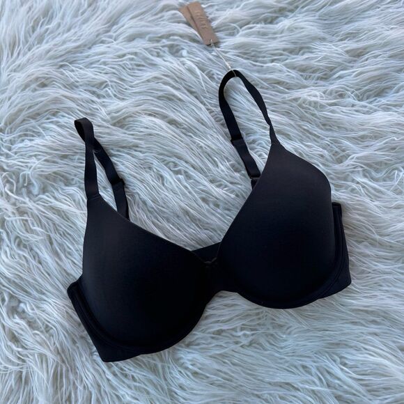 Skims Fits Everybody Plunge Bra Onyx Size 34DD - Picture 2 of 7